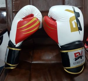2025 Cow Hide <b>Gloves</b> Pu Black Comfortable Punching <b>Gloves</b> for <b>Karate</b> Muay Thai Training Aim Sports - Product Image 4
