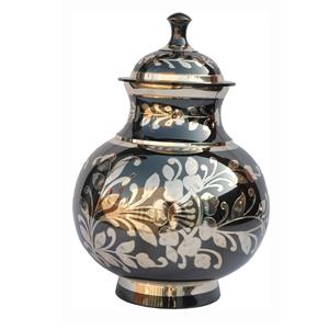 Urne funéraire gravée en métal noir pour adultes, nouvel arrivage commémoratif des cendres, sac de rangement - Product Image 2