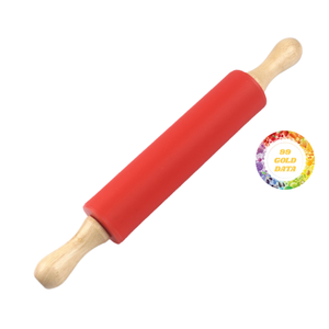 Rouleau à pâtisserie en bois de qualité supérieure, poignées ergonomiques, surface lisse pour un étalage uniforme - Product Image 1