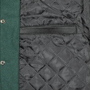 Chaqueta Varsity de Lana con Revestimiento de Lona para Hombre, Cuello Redondo, Personalizable, Ropa Deportiva de Invierno con Cierre de Botones de Cuerno en la Parte Delantera - Product Image 3