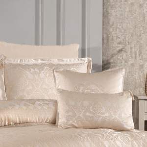 Brighton 10-Piece Copland King Size Comforter Set 260x240cm Beige Luxury All-Season Modern Solid Massage - Product Image 3