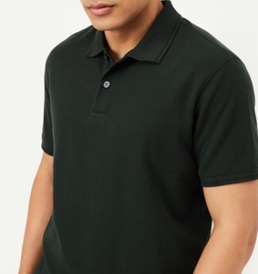 Polo en coton poly de haute qualité pour hommes, manches courtes, évacuation de l'humidité, vêtements de performance pour équipe, vente en gros, polo uni vierge - Product Image 2
