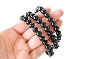 Natural Black Onyx 8mm Round <b>Beaded</b> <b>Bracelet</b> Superb Quality Healing Crystals For Fashion Jewelry Mediattion at Wholesale Price - Product Image 2