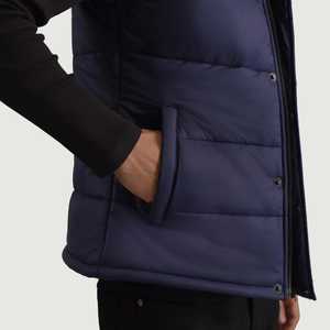 Dernier style Gilet d'hiver matelassé pour homme Veste sans manches décontractée Mode Vêtement de plein air - Product Image 6