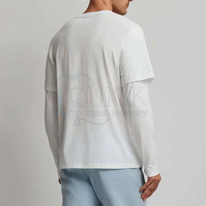 Camiseta Personalizada de Doble Capa de Poliéster/Algodón Ecológica y Transpirable, Cuello Redondo, Corte Holgado para Adultos, OEM - Product Image 4