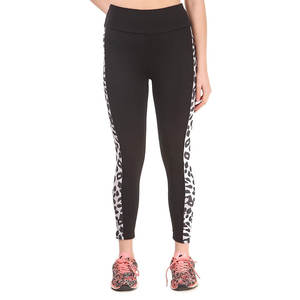 Mallas deportivas con estampado de tigre de cintura alta para mujer, pantalones de Yoga de cintura media con logotipo personalizado, mallas de entrenamiento de seda sin costuras - Product Image 1