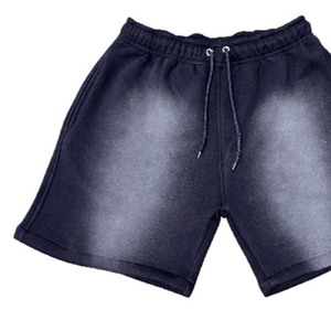 Ensembles de shorts pour hommes de haute qualité délavés à l'acide Shorts en coton d'été avec logo personnalisé Shorts de sérigraphie pour hommes - Product Image 4