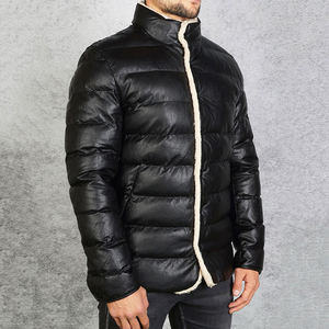 Chaqueta Acolchada de Lana de Diseño de Alta Calidad para Hombre, Logotipo Personalizable, Servicio OEM, Ecológica, Resistente al Viento, para Invierno - Product Image 3