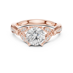 Bague en diamant pour femme en or 10K Option gravée personnalisée Cadeau romantique - Product Image 2