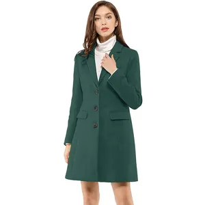 Manteaux longs à poches avant pour femme, vêtement d'hiver confortable, chaud, meilleur Design, impression de Logo personnalisé, 2022