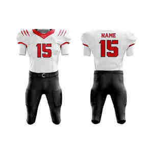 Eco Friendly American Football Uniform Made 100% Polyester Breathable Anti-Bacterial Quick Dry Plus Size for Green Sports Team - Product Image 2