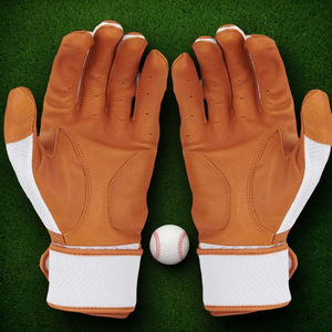 Premium Quality Leather Baseball Batting Gloves Waterproof Customized Logo Design Unisex Lightweight Eco-Friendly Custom Colors - Product Image 4