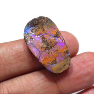30.00 carat naturel australien Boulder opale violet feu Cabochon pierre précieuse 29X18X6 MM Boulder opale pour la fabrication de bijoux pierre précieuse - Product Image 2