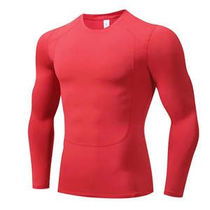 Camiseta de compresión de estiramiento rápido para hombre, camiseta de manga larga Rash Guard, deportes, gimnasio, entrenamiento, ropa para correr, ropa para correr - Product Image 3