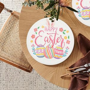 ชุดรูปแบบที่ดีที่สุดสไตล์คลาสสิกลูกปัดแก้วโค้งมนบนโต๊ะอาหารแผ่นรองจานอีสเตอร์มีความสุขสำหรับงานปาร์ตี้ฟังก์ชั่นอื่นๆ - Product Image 5