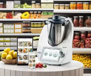 Robot culinaire électrique Vorwerk Thermomix TM6 en acier inoxydable, 1100W, pour usage domestique, avec manuel d'utilisation en français – Forte demande - Product Image 4