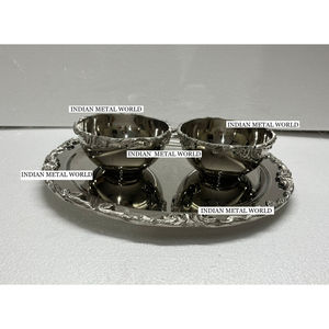 Exclusive Quality Silver Metal Chocolate Bowl Unique Design Round Chocolate <b>Sweets</b> Serving Bowl Chocolate Stand For <b>Parties</b> Use - Product Image 5