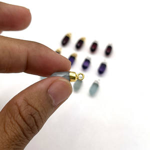 Pendentif Rutile doré 5x13mm en argent sterling fait à la main pierre précieuse breloque minuscule pendentif pour la fabrication de bijoux - Product Image 4