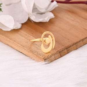 925 Sterling Silver Yellow Gold Plated Handmade <b>Plain</b> Classic Cocktail Designer Adjustable Stackable <b>Ring</b> Perfect Gift for Her - Product Image 2