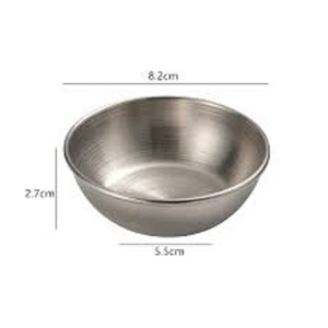 Ensemble de 4 bols de service faits à la main en acier inoxydable pur de qualité commerciale à motif carré pour les prix des aliments et du riz - Product Image 4