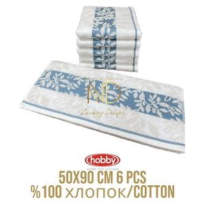 Hobby Cotton Juego de toallas de baño de 6 piezas 50x90 Primavera Turquesa Calidad Premium para uso doméstico - Product Image 2