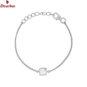 Handmade jewelry manufacture best selling <b>bracelets</b> 925 sterling silver white topaz white enamel <b>bracelets</b> - Product Image 1