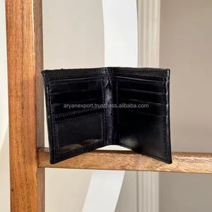 ใหม่ดอกไม้มือเครื่องมือกระเป๋าสตางค์หนังแฮนด์เมดบัตรเครดิตกระเป๋าสตางค์สองพับมือเย็บหนังแท้กระเป๋าสตางค์ผู้ชายตะวันตก - Product Image 4