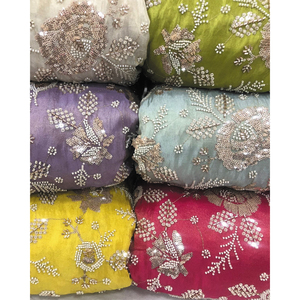 Robes de mariée pour filles en tissu brodé à la main, luxueuses, respirantes, avec des perles brodées, accessoires de mode en gros - Product Image 1