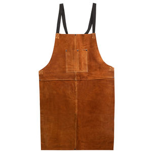 Delantal de soldadura de cuero resistente al calor ropa de trabajo protectora para soldadores delantal de soldadura de cuero de vaca delantal de seguridad ignífugo - Product Image 1