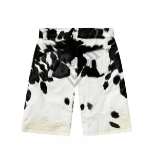 Short en cuir de vachette de haute qualité, confortable et léger pour hommes OEM/ODM Short en cuir de vachette dernier cri à la mode pour hommes - Product Image 3