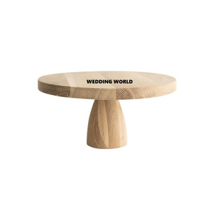 Support à gâteau en bois de conception de luxe de forme ronde, fait à la main de qualité supérieure, vente à chaud, support à gâteau en bois de créateur classique et élégant - Product Image 1