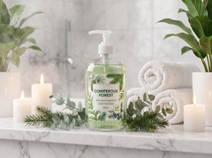 Savon Gel pour les Mains Magnolia Blanc Forêt Conifère 500ml Formule Élégante pour les Amateurs de Jardin et de Légumes Fabriqué en Russie - Product Image 5