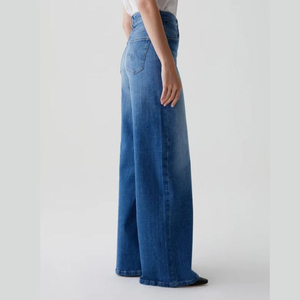 Pantalones vaqueros holgados informales para mujer, pantalones de mezclilla de pierna ancha holgados de cintura alta, ropa de moda de estilo callejero, personalizada - Product Image 5