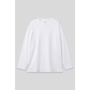 Tommylife เสื้อสเวตเตอร์คอกลมสำหรับผู้ชายสีดำรุ่นพื้นฐาน-88107-สีขาว - Product Image 2