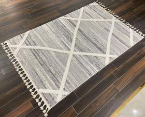 Tapis en polypropylène tissé Jacquard floral turc moderne coussiné ensemble de tapis fabriqué à la machine pour un usage domestique dans la cuisine de la chambre à coucher - Product Image 2