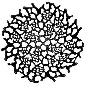 Cuenco decorativo de metal negro de alta calidad con patrón de coral calado Diseño moderno y elegante para servir elegante y acentos para el hogar - Product Image 3