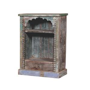 Mesita de Noche Moderna Rústica de Madera Maciza, Mueble de Dormitorio de Lujo con Carga Inalámbrica y Función Plegable para Uso en Casa o Apartamento - Product Image 1