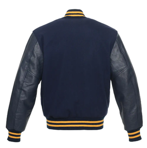 Meilleure vente personnalisé corps en laine manches en cuir véritable support réversible Letterman Bomber Varsity veste hommes femmes de haute qualité - Product Image 4