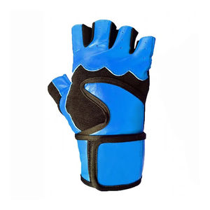 <b>Wrist</b> <b>wrap</b> <b>gym</b> gloves with integrated support system helping stabilize <b>wrists</b> while lifting weights in bodybuilding training - Product Image 2