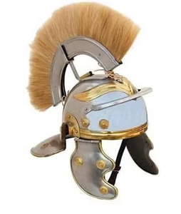 Casco de Guerrero Romano Gladiador, Acabado Plateado, Estilo Vintage, Imitación Antigua, Pulido a Mano, Disfraz de Guerrero, Casco Metálico Usable - Product Image 6