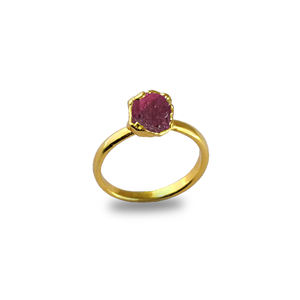 Anillo de rubí Natural, Plata de Ley 925, oro de piedra Natural, Gema electrochapado - Product Image 1