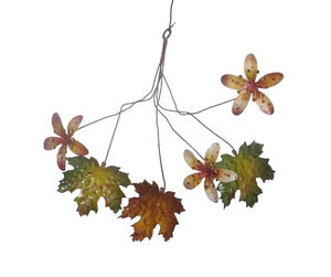 Hojas de colores Look Bunch Artificial Magnolia Leafs Venta al por mayor Iron Mistletoe Bunch para su tienda Macrame Wall Hanging - Product Image 3