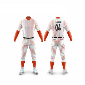 Ensemble d'uniformes de baseball unisexe personnalisables rouges maillot de sport impression par transfert de chaleur conception de logo personnalisé 100% polyester - Product Image 2