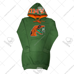 Florida A & M เดรสยาวมีฮู้ด, เดรสยาวโอเวอร์ไซส์ปักลาย - Product Image 1
