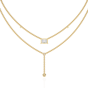 สร้อยคอทองคำสีขาว14K พร้อมแล็ปที่ปลูกและเพชรธรรมชาติเครื่องประดับพรีเมี่ยมที่มีห้องปฏิบัติการปลูกเพชร - Product Image 4