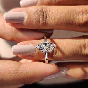Open <b>Gallery</b> Design Marquise Cut Diamond Engagement Ring - Product Image 1