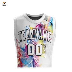 Uniforme de baloncesto sin mangas de alta calidad y pantalones cortos de verano, ropa deportiva estampada en tallas grandes, venta al por mayor disponible - Product Image 3