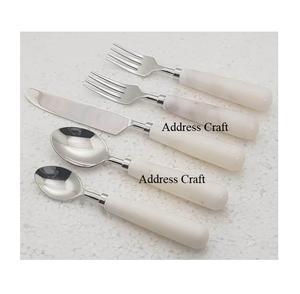 Ensemble de couverts à Logo personnalisé, acier inoxydable, réglage de la Place, poignée en marbre, maison, hôtel, Restaurants, service de couverts, service de vaisselle - Product Image 1