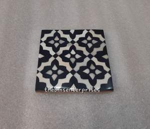 Tapis et tampons de décoration de maison de luxe faits à la main sous-verre de thé incrusté d'os nouveauté vente chaude - Product Image 1