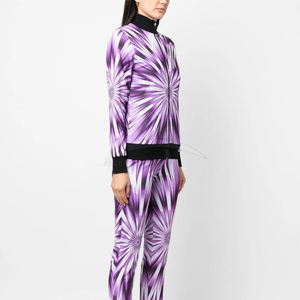 Service OEM Vente chaude Ensemble de survêtement pour femme en sublimation uni décontracté avec logo personnalisé 2 pièces longue durée écologique respirant en gros - Product Image 3